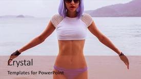  Presentation with black sea - Audience pleasing PPT layouts consisting of beautiful woman in modern futuristic backdrop and a  colored foreground