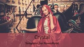  Presentation with red - Cool new presentation with beautiful woman in red cloak backdrop and a violet colored foreground