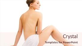  Presentation with spa - PPT layouts enhanced with beautiful woman in spa center background and a lemonade colored foreground