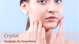  Presentation with crop - PPT theme having beautiful-woman-is-looking-sideways background and a lemonade colored foreground