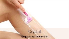  Presentation with shaving - Beautiful slide deck featuring beautiful woman is shaving her backdrop and a  colored foreground