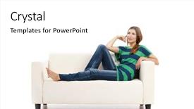  Presentation with soft white flower - Slides having lying on a white sofa background and a white colored foreground