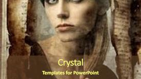  Presentation with burnt - Presentation theme with woman on a burnt book background and a tawny brown colored foreground