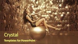  Presentation with black woman - Presentation featuring beautiful woman on a gold background and a tawny brown colored foreground