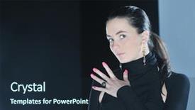  Presentation with fashion show - PPT theme enhanced with beautiful woman on fashion show background and a  colored foreground