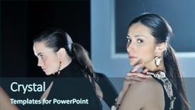  Presentation with fashion show - Amazing slides having beautiful woman on fashion show backdrop and a navy blue colored foreground