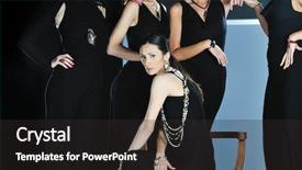  Presentation with fashion show - Amazing presentation design having beautiful woman on fashion show backdrop and a  colored foreground