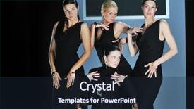  Presentation with fashion show - Colorful presentation theme enhanced with beautiful woman on fashion show backdrop and a  colored foreground