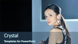  Presentation with fashion show - Presentation featuring beautiful woman on fashion show background and a  colored foreground