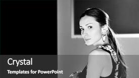  Presentation with fashion show - Cool new presentation design with beautiful woman on fashion show backdrop and a dark gray colored foreground