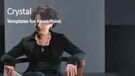  Presentation with fashion show - Cool new presentation with beautiful woman on fashion show backdrop and a gray colored foreground