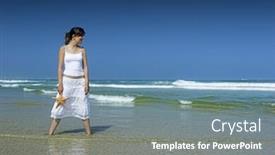  Presentation with starfish - Presentation having submarine navigation - green radar screen on black background and a  colored foreground.