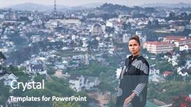  Presentation with vietnam - Amazing slides having beautiful woman overlooking the city backdrop and a seafoam green colored foreground