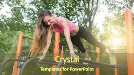  Presentation with basic - Amazing presentation theme having beautiful woman passionate about calisthenics backdrop and a tawny brown colored foreground