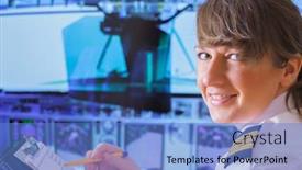  Presentation with pilot - PPT layouts enhanced with beautiful-woman-pilot-wearing-uniform background and a teal colored foreground