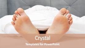  Presentation with feet - Colorful slides enhanced with beautiful woman's bare feet backdrop and a coral colored foreground