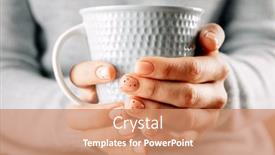  Presentation with nail salon - Slide set consisting of beautiful-woman-s-hands background and a coral colored foreground