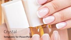  Presentation with nails manicure - Cool new presentation theme with late autumn north quebec canada backdrop and a gray colored foreground