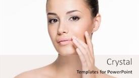  Presentation with aging - Colorful PPT theme enhanced with beautiful woman shows aging process backdrop and a lemonade colored foreground