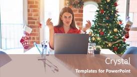  Presentation with money tree - Slide set enhanced with beautiful-woman-sitting background and a coral colored foreground