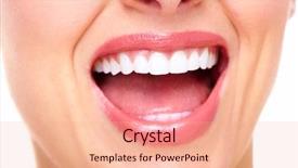  Presentation with ethics in health care - PPT layouts consisting of beautiful woman smile dental health background and a lemonade colored foreground