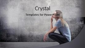  Presentation with cigarette - Cool new presentation theme with beautiful woman smoking a cigarette backdrop and a light gray colored foreground