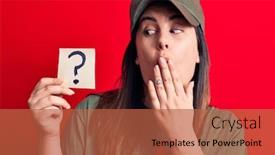  Presentation with red star - Amazing presentation having beautiful-woman-wearing-cap backdrop and a red colored foreground