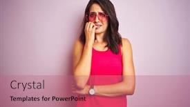  Presentation with pink nails - Slide set featuring beautiful-woman-wearing-funny-pink background and a coral colored foreground