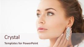  Presentation with birthday diamond - Audience pleasing presentation consisting of beautiful woman wearing shiny diamond backdrop and a lemonade colored foreground