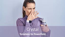  Presentation with breath - Theme consisting of beautiful-woman-wearing-sportswear-holding background and a  colored foreground