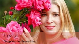  Presentation with roses - Slide set enhanced with beautiful-woman-will-come background and a red colored foreground