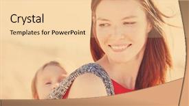 Presentation with mom baby - Cool new slides with beautiful woman with a baby backdrop and a lemonade colored foreground