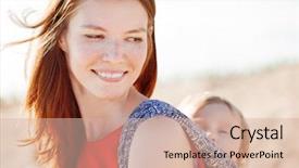  Presentation with mom baby - Cool new PPT theme with beautiful woman with a baby backdrop and a lemonade colored foreground