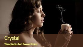  Presentation with abstract beautiful black pink glitter - Amazing presentation theme having beautiful woman with a candle backdrop and a tawny brown colored foreground