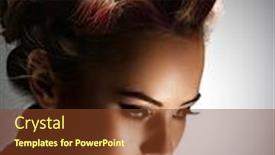  Presentation with fashion - Presentation theme enhanced with beautiful-woman-with-a-stylish background and a tawny brown colored foreground