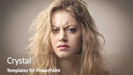  Presentation with angry - Beautiful presentation featuring beautiful woman with angry expression backdrop and a  colored foreground