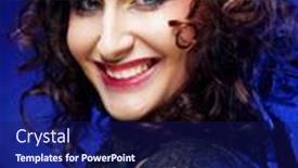  Presentation with artistic - PPT layouts with beautiful-woman-with-artistic-make background and a navy blue colored foreground
