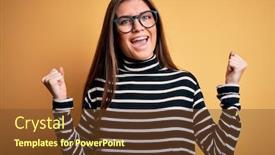  Presentation with blue eyes technology eye scan - Colorful presentation theme enhanced with beautiful-woman-with-blue-eyes backdrop and a tawny brown colored foreground