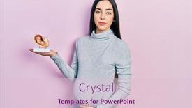  Presentation with blue eyes - Presentation theme enhanced with beautiful-woman-with-blue-eyes background and a lemonade colored foreground