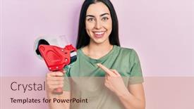  Presentation with blue eyes technology eye scan - PPT theme enhanced with beautiful-woman-with-blue-eyes background and a coral colored foreground