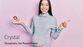  Presentation with blue eyes - Theme enhanced with beautiful-woman-with-blue-eyes background and a lemonade colored foreground