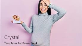  Presentation with blue eyes - Presentation design featuring beautiful-woman-with-blue-eyes background and a lemonade colored foreground