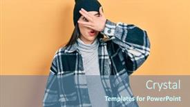  Presentation with blue eyes - Presentation featuring beautiful-woman-with-blue-eyes background and a  colored foreground