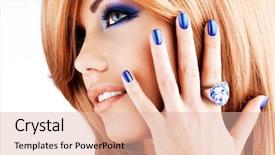  Presentation with red white blue - Slides enhanced with beautiful woman with blue nails background and a lemonade colored foreground