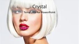  Presentation with bob hairstyle - Audience pleasing slides consisting of beautiful woman with bob hairstyle backdrop and a white colored foreground