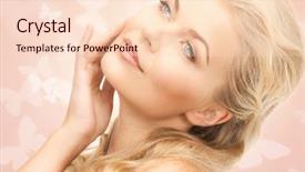  Presentation with butterflies - Slide deck enhanced with beautiful woman with butterflies background and a  colored foreground