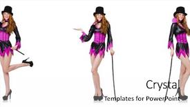  Presentation with cans canned tuna isolated - Slides having beautiful woman with cane isolated background and a white colored foreground