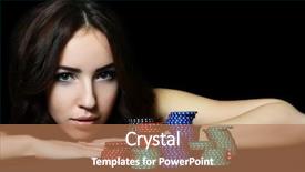  Presentation with casino - Beautiful PPT theme featuring beautiful woman with casino chips backdrop and a coral colored foreground
