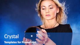  Presentation with crystal ball - Beautiful theme featuring beautiful woman with crystal ball backdrop and a  colored foreground