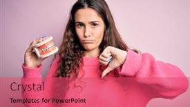  Presentation with curly hair - Colorful PPT theme enhanced with beautiful-woman-with-curly-hair backdrop and a red colored foreground
